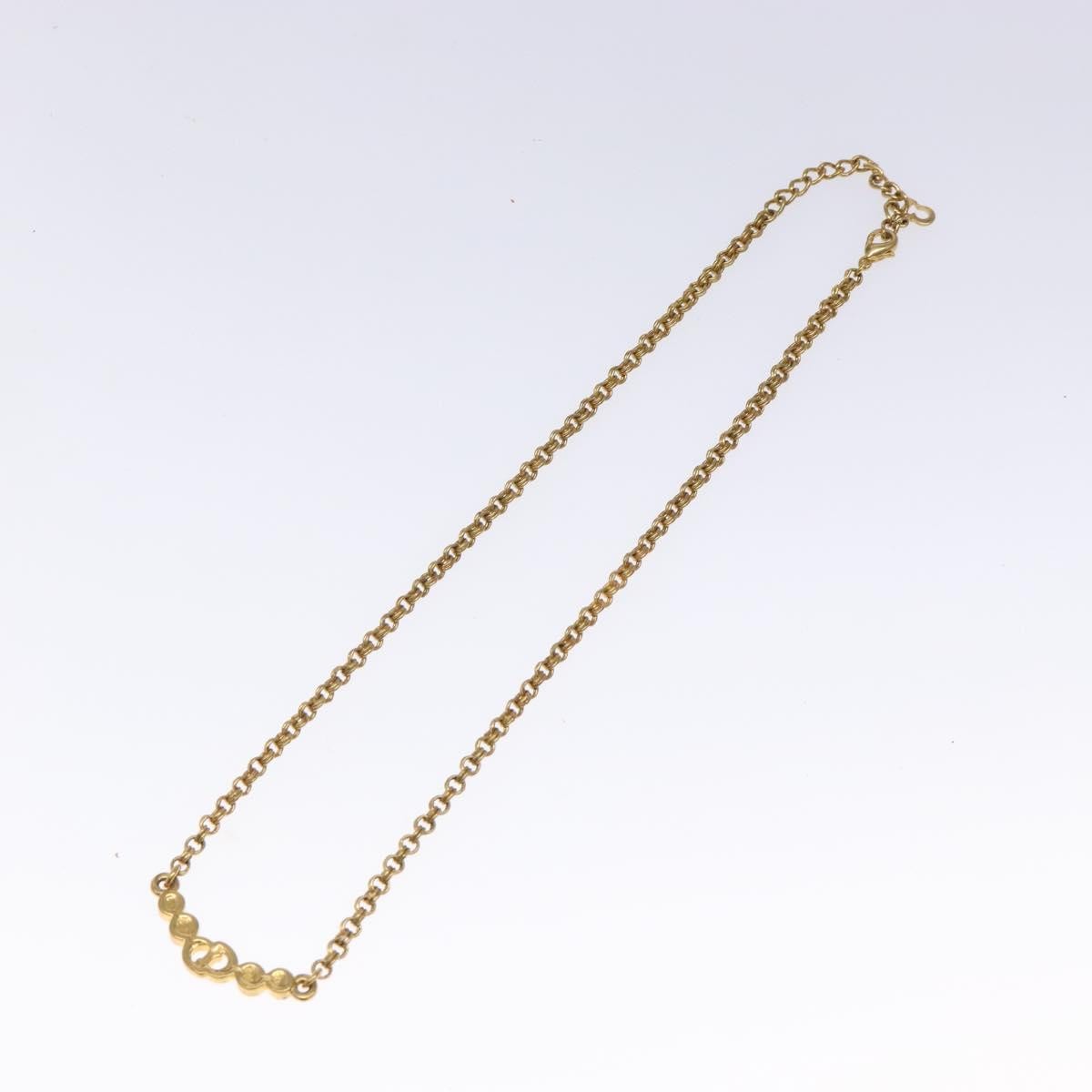Christian Dior CD Pendant Necklace Metal, GOLD, METAL, Necklace