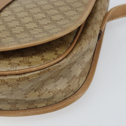 Celine Vintage Macadam Shoulder Bag Canvas, BEIGE, CANVAS, Shoulder bag