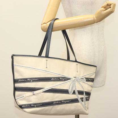 Salvatore Ferragamo Vala tote Canvas, BEIGE, CANVAS, Tote bag