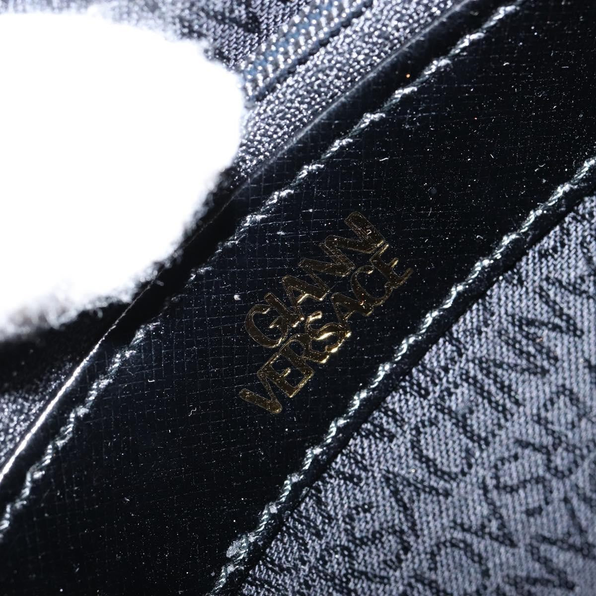 Versace Vintage Shoulder Bag Leather, BLACK, LEATHER, Tote bag