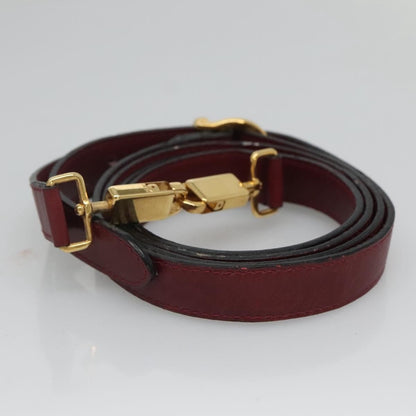 Salvatore Ferragamo Gancini handbag Leather, BURGUNDY, LEATHER, Handbag