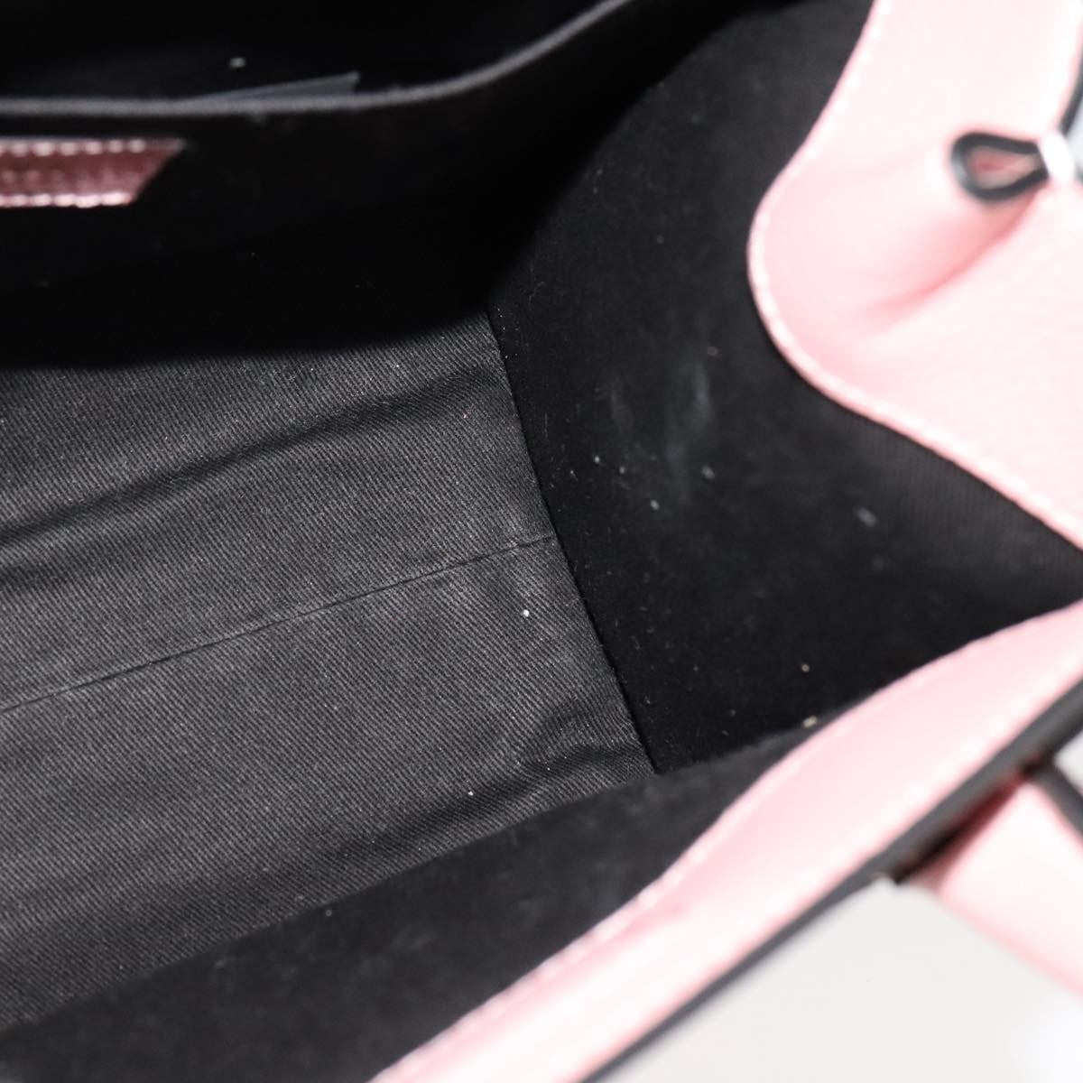 Versace Virtus Front Pocket Tote Leather, PINK, LEATHER, Tote bag