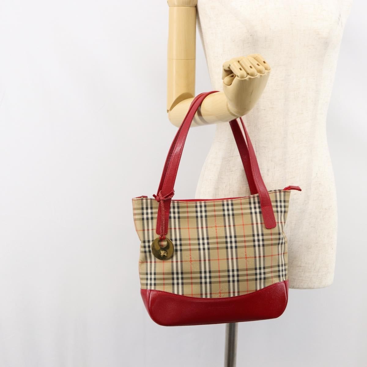 Burberry Nova Check Handbag Nova Check Canvas, BEIGE, CANVAS, Handbag