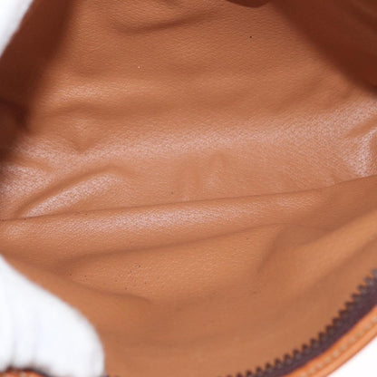 Celine Macadam Pochette Canvas and Leather, BROWN, CANVAS, Clutche & pouche