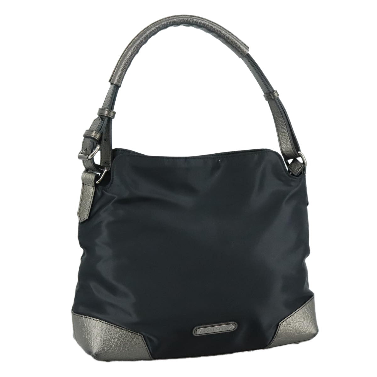 Burberry Vintage Shoulder Bag Nylon, BLACK, NYLON, Shoulder bag