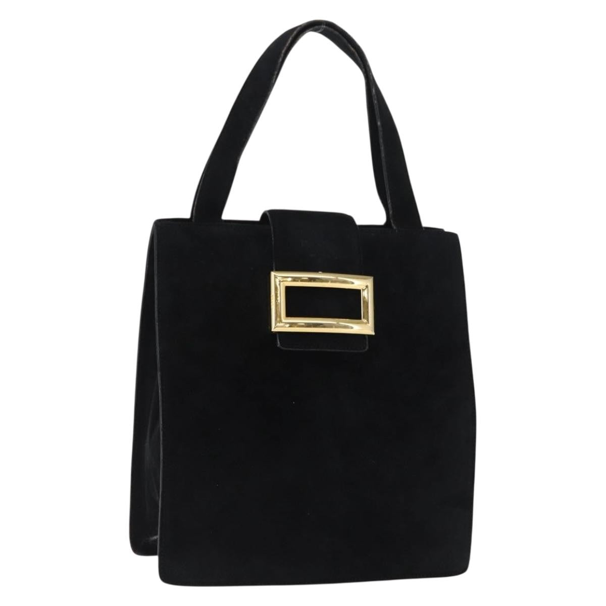 Prada Vintage Handbag Suede, BLACK, SUEDE, Handbag