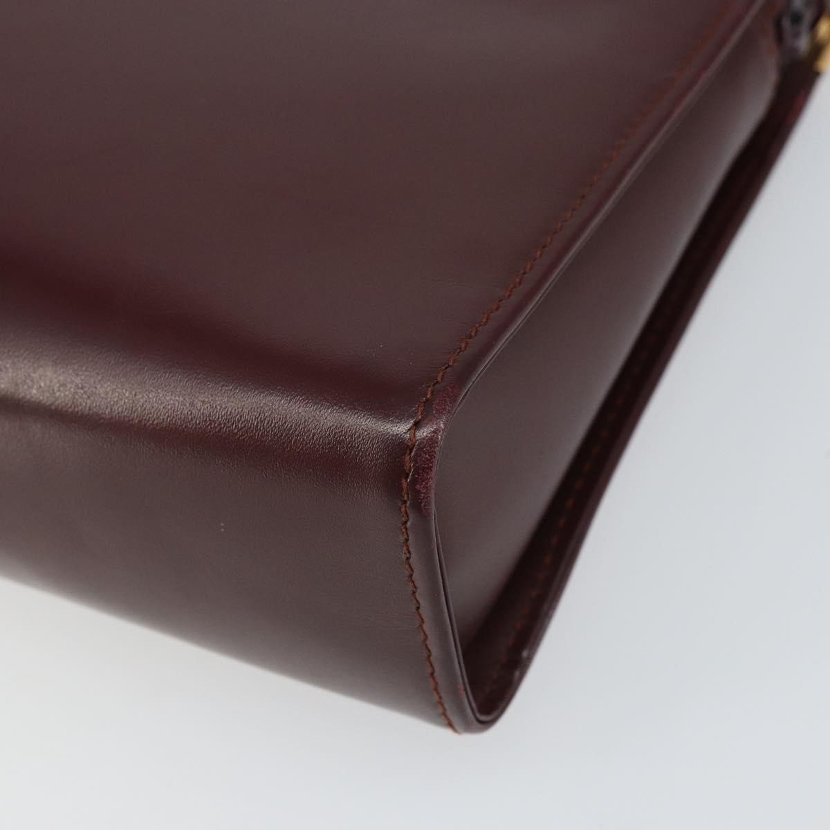 cartier Must de Cartier Clutch bag Leather, BURGUNDY, LEATHER, Clutche & pouche