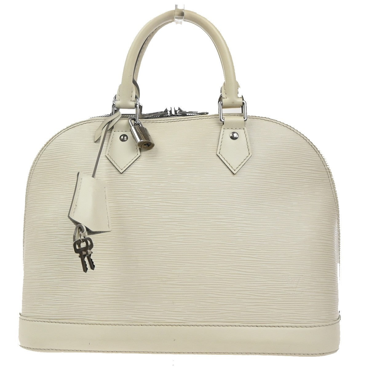 Louis Vuitton Alma Handbag Epi Leather, WHITE, LEATHER, Handbag