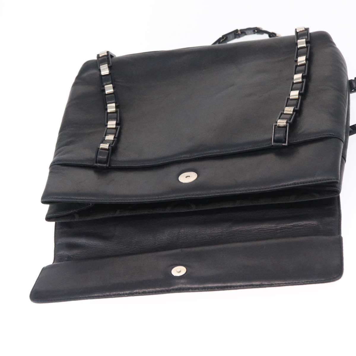 Salvatore Ferragamo Vintage Shoulder Bag Leather, BLACK, LEATHER, Shoulder bag