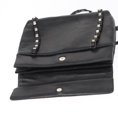 Salvatore Ferragamo Vintage Shoulder Bag Leather, BLACK, LEATHER, Shoulder bag