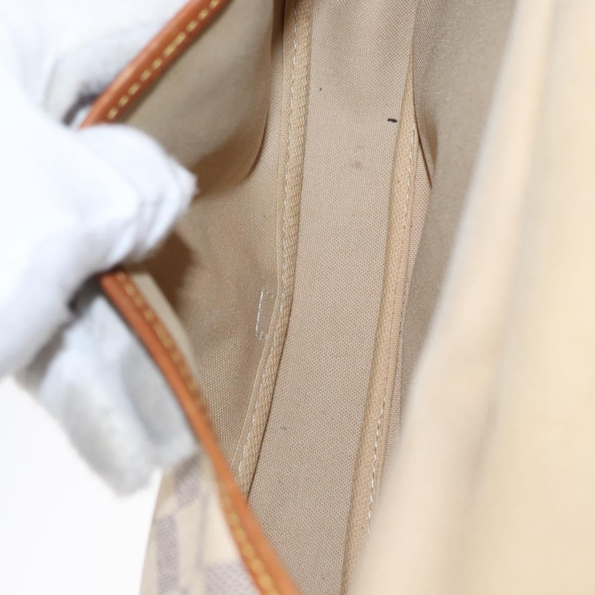 Louis Vuitton Saumur Handbag Damier, BEIGE, CANVAS, Shoulder bag