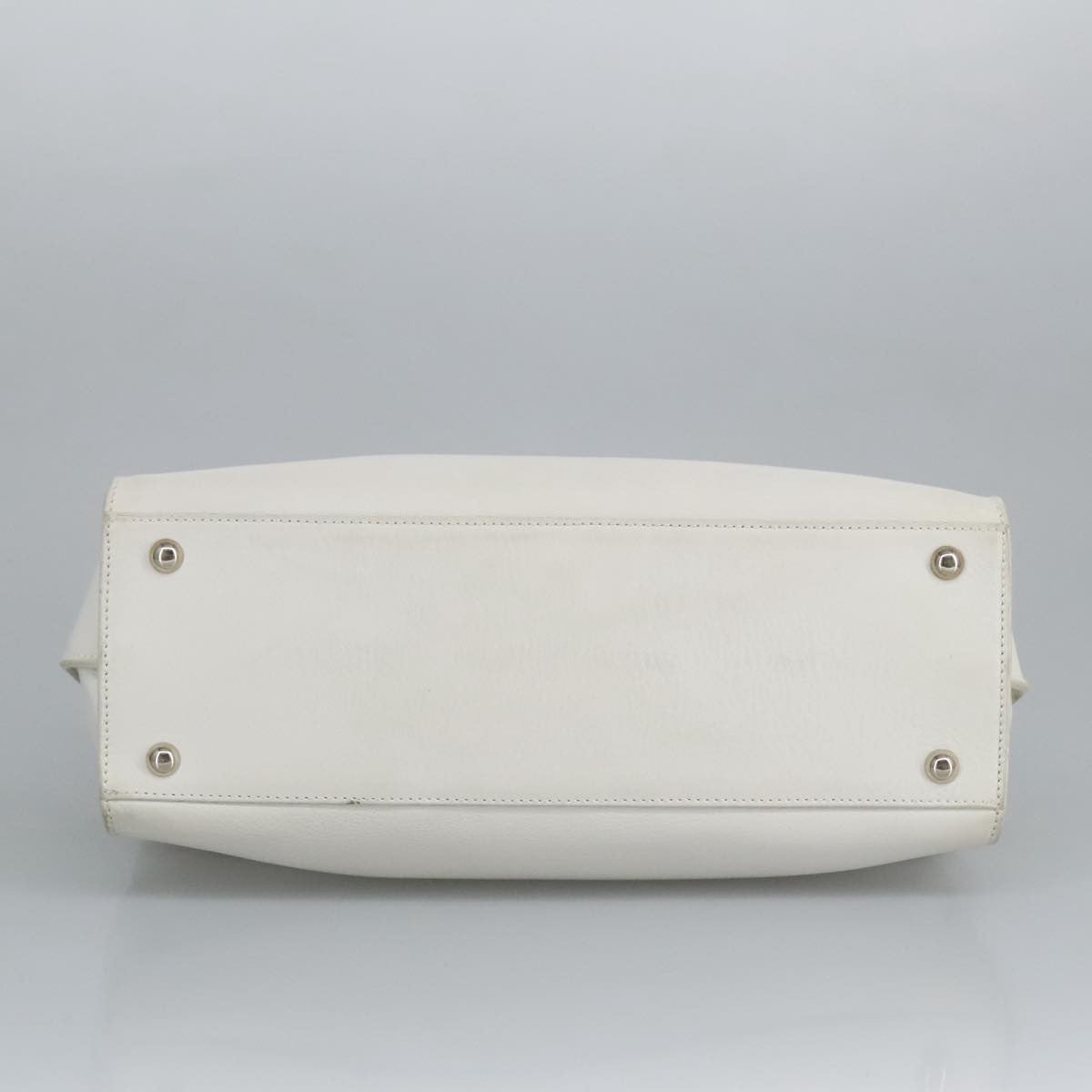 Salvatore Ferragamo Virna Satchel Leather, WHITE, LEATHER, Shoulder bag