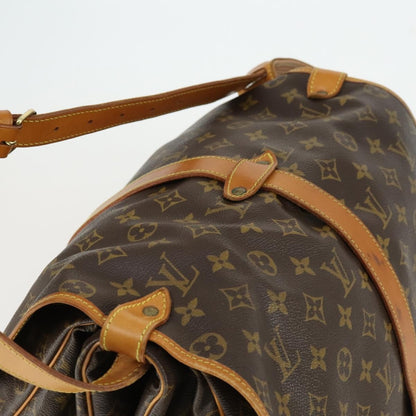 Louis Vuitton Saumur Handbag Monogram Canvas, BROWN, CANVAS, Shoulder bag