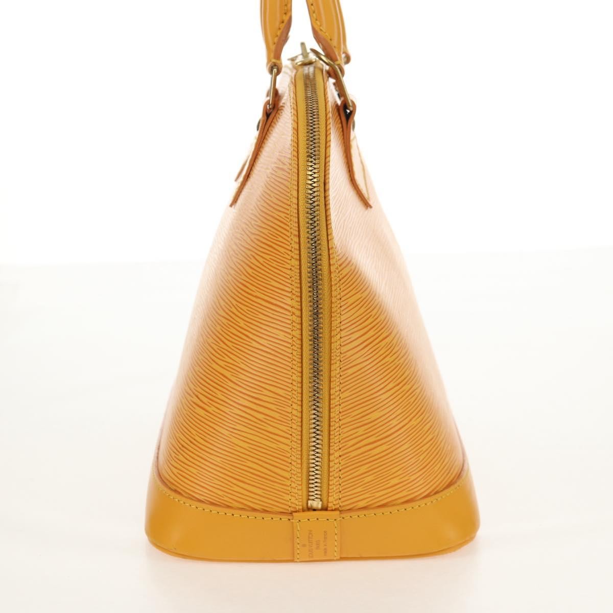 Louis Vuitton Alma Handbag Epi Leather, YELLOW, LEATHER, Handbag
