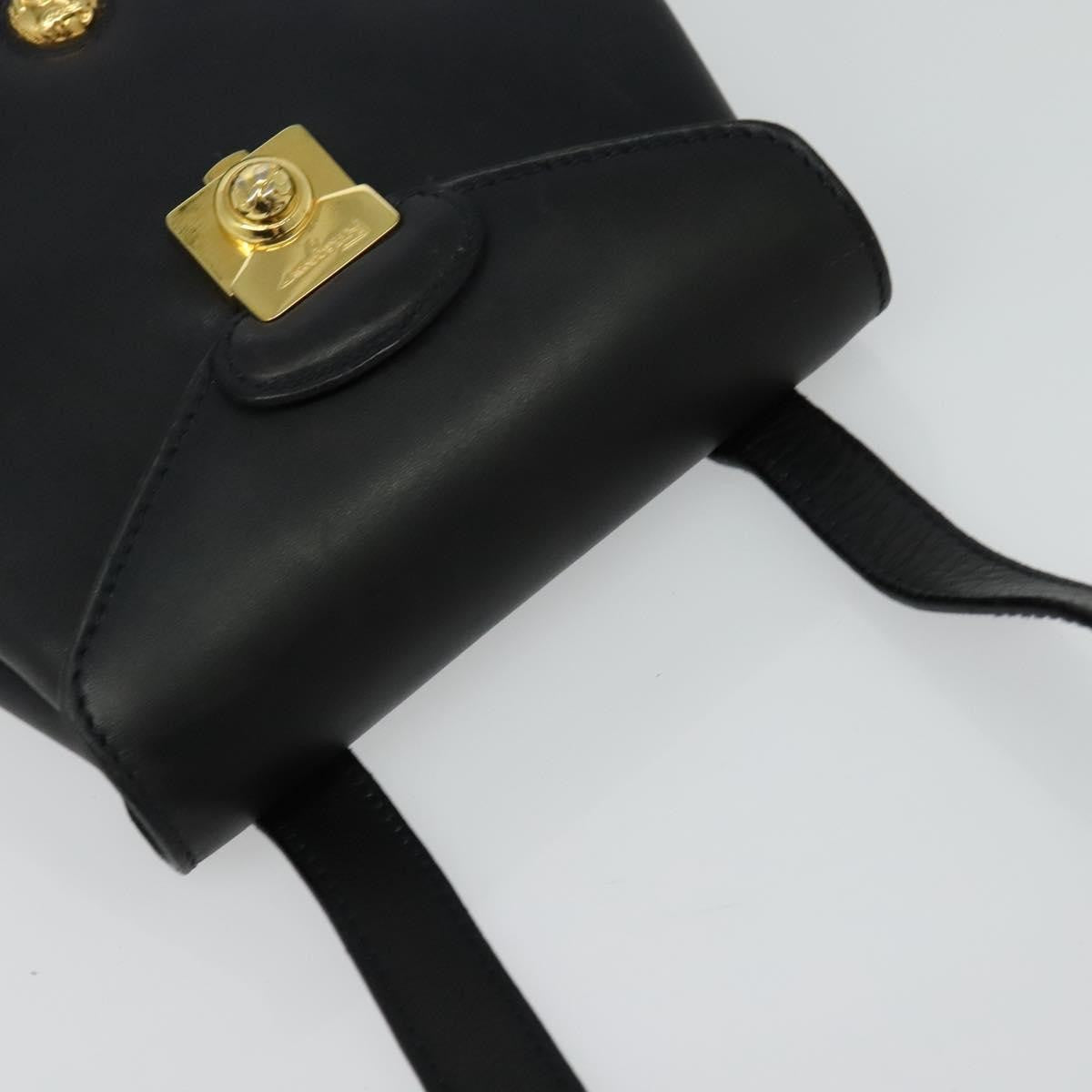 Salvatore Ferragamo Flap Shoulder Bag Leather, NAVY, LEATHER, Shoulder bag
