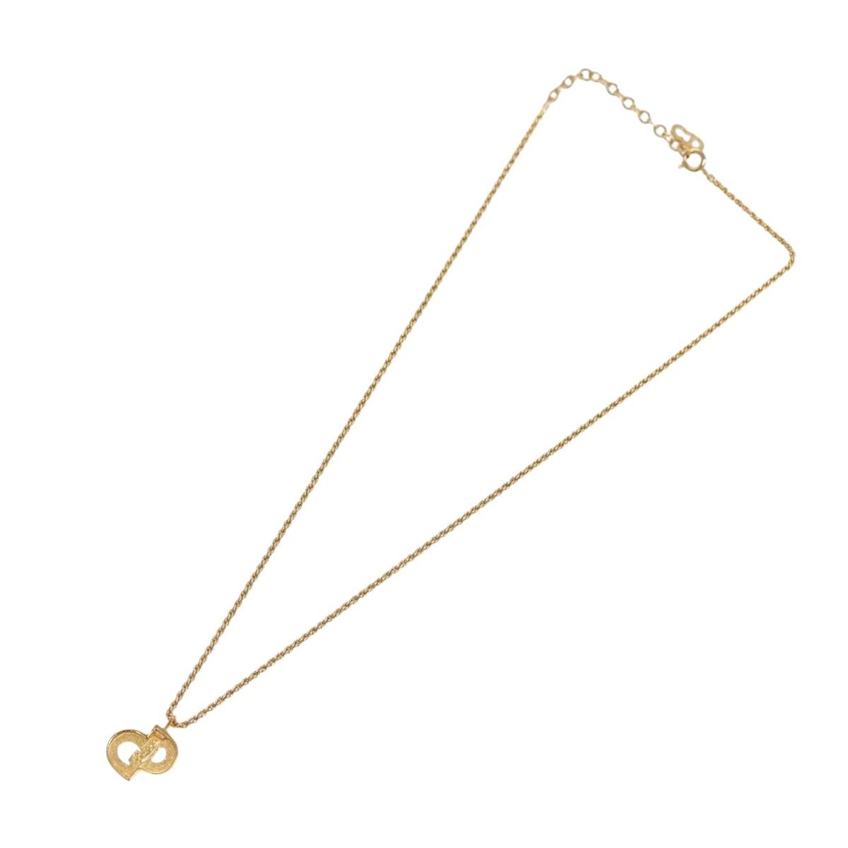 Christian Dior CD Pendant Necklace Gold-plated, GOLD, METAL, Necklace