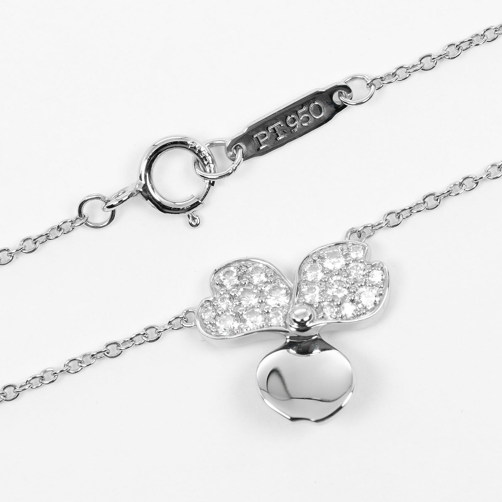 Tiffany & Co. Paper Flowers Pendant Necklace Platinum and Diamonds, SILVER, PLATINUM, Necklace