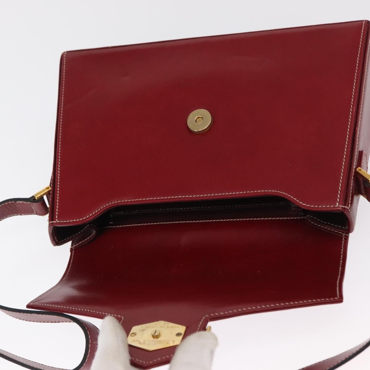 Christian Dior Vintage CD Logo Shoulder Bag Leather, RED, LEATHER, Shoulder bag