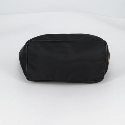 Prada Double Chain Hobo Nylon, BLACK, NYLON, Shoulder bag