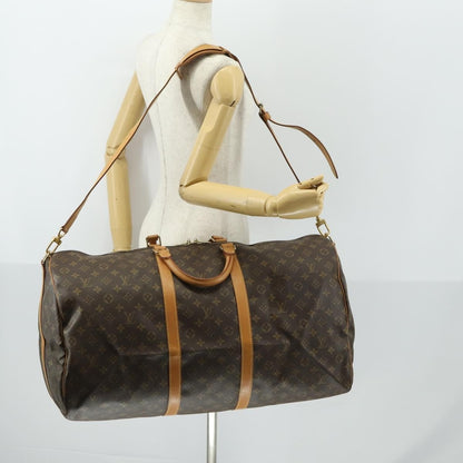 Louis Vuitton Keepall Bandouliere Bag Monogram Canvas, BROWN, CANVAS, Travel bag