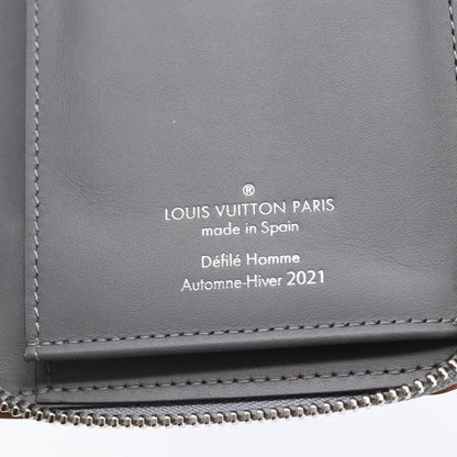 Louis Vuitton Zippy wallet vertical Monogram mirror, SILVER, CANVAS, Wallets