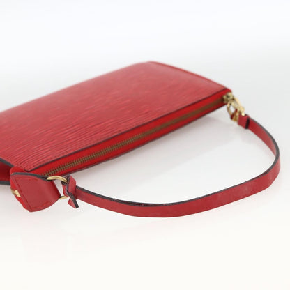 Louis Vuitton Pochette Accessoires Epi Leather, RED, LEATHER, Clutche & pouche