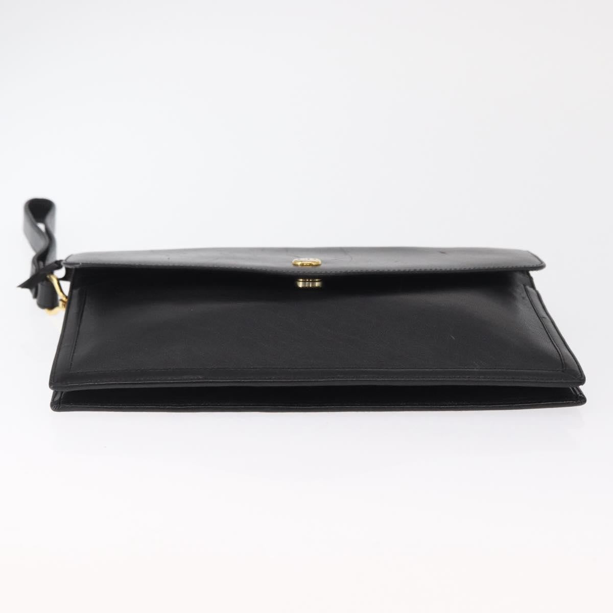 Christian Dior Clutch bag Leather, BLACK, LEATHER, Clutche & pouche
