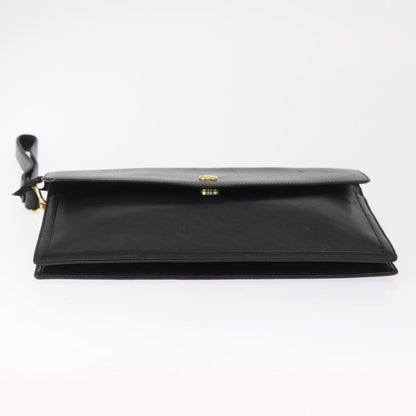 Christian Dior Clutch bag Leather, BLACK, LEATHER, Clutche & pouche
