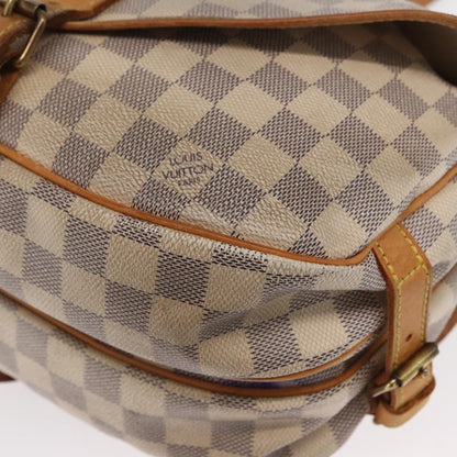 Louis Vuitton Saumur Handbag Damier, BEIGE, CANVAS, Shoulder bag