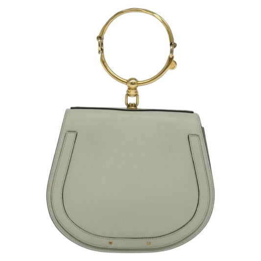 Chloe Nile Crossbody Bag Leather, GRAY, LEATHER, Crossbody bag