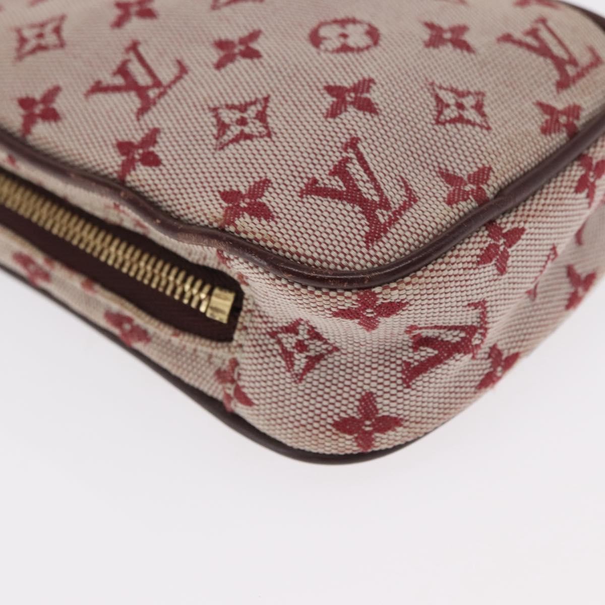 Louis Vuitton Camera Bag Mini Lin, RED, CANVAS, Clutche & pouche