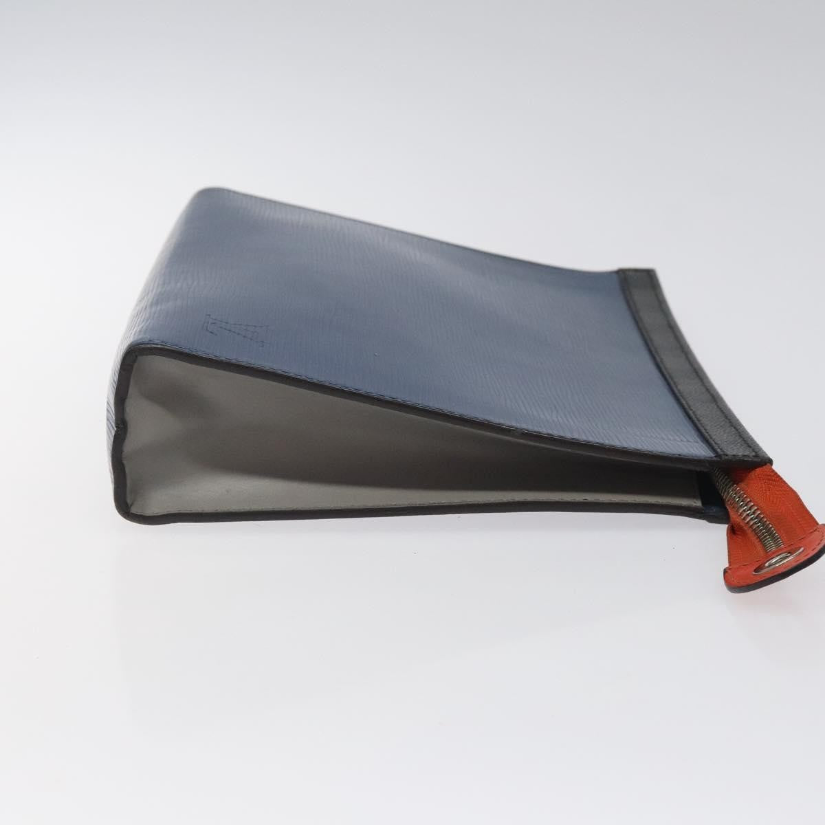 Louis Vuitton Pochette Voyage Epi Leather with Damier Graphite, BLUE, LEATHER, Clutche & pouche