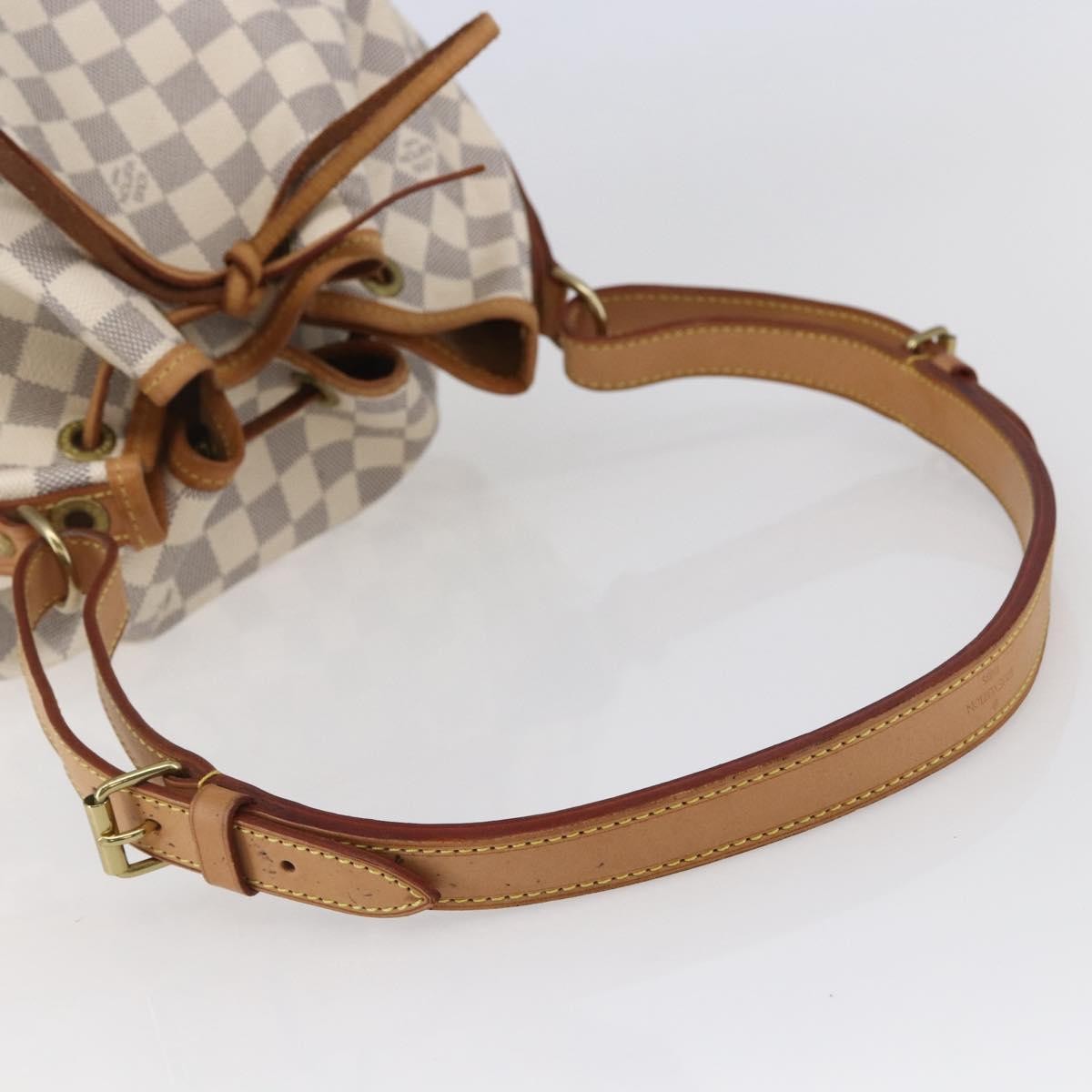 Louis Vuitton Noe Handbag Damier, WHITE, CANVAS, Shoulder bag