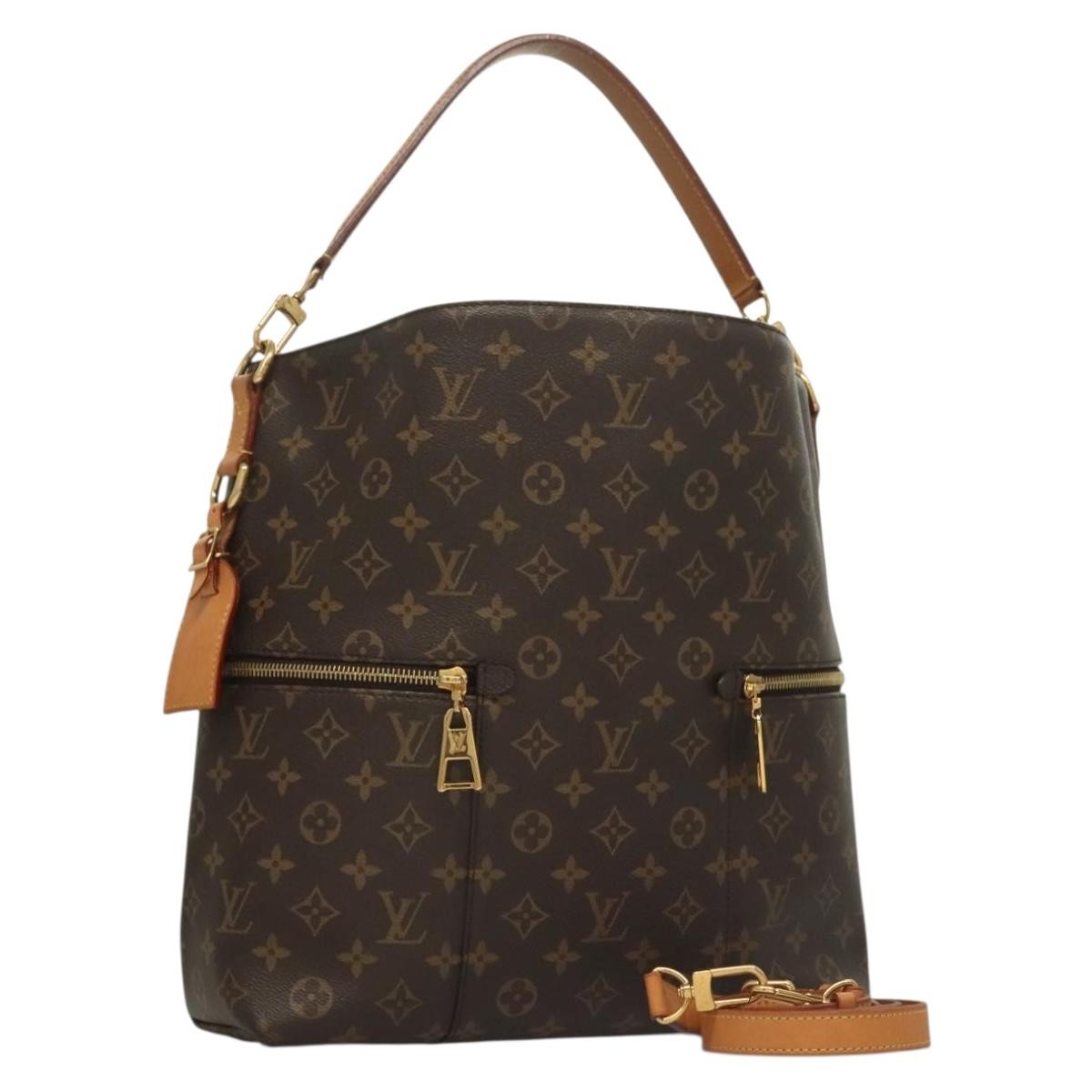 Louis Vuitton Melie Handbag Monogram Canvas, BROWN, CANVAS, Shoulder bag