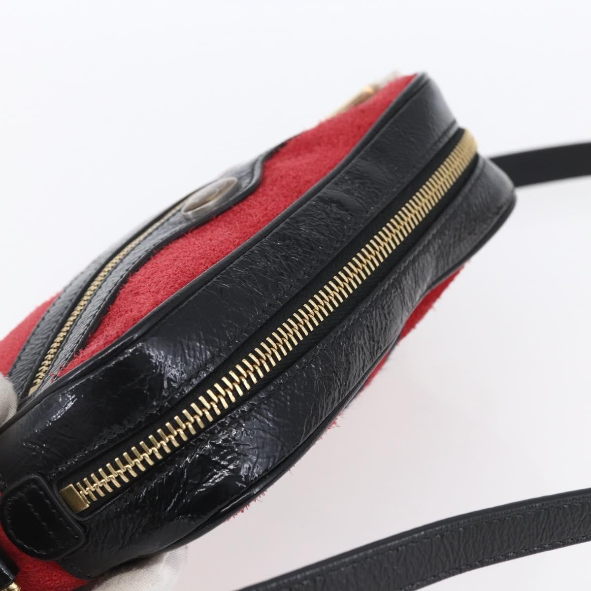 Gucci Ophidia Shoulder Bag Suede, RED, SUEDE, Shoulder bag