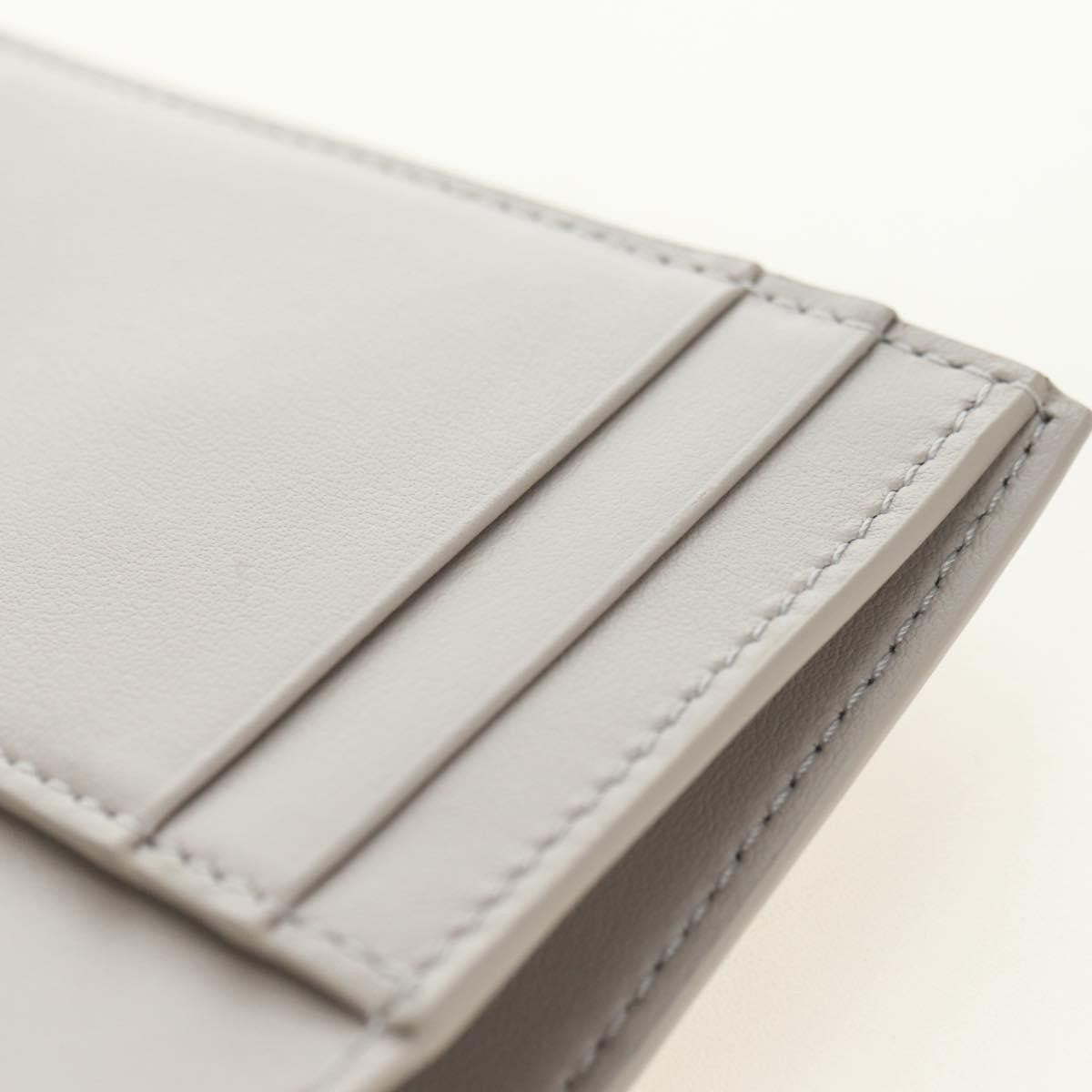 Celine Triomphe Trifold Wallet Leather, Beige, Leather, Wallet