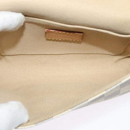 Louis Vuitton Favorite Handbag Damier, WHITE, CANVAS, Handbag