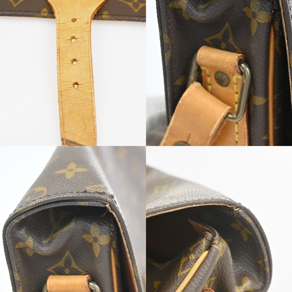 Louis Vuitton Cartouchiere Handbag Monogram Canvas, BROWN, CANVAS, Shoulder bag