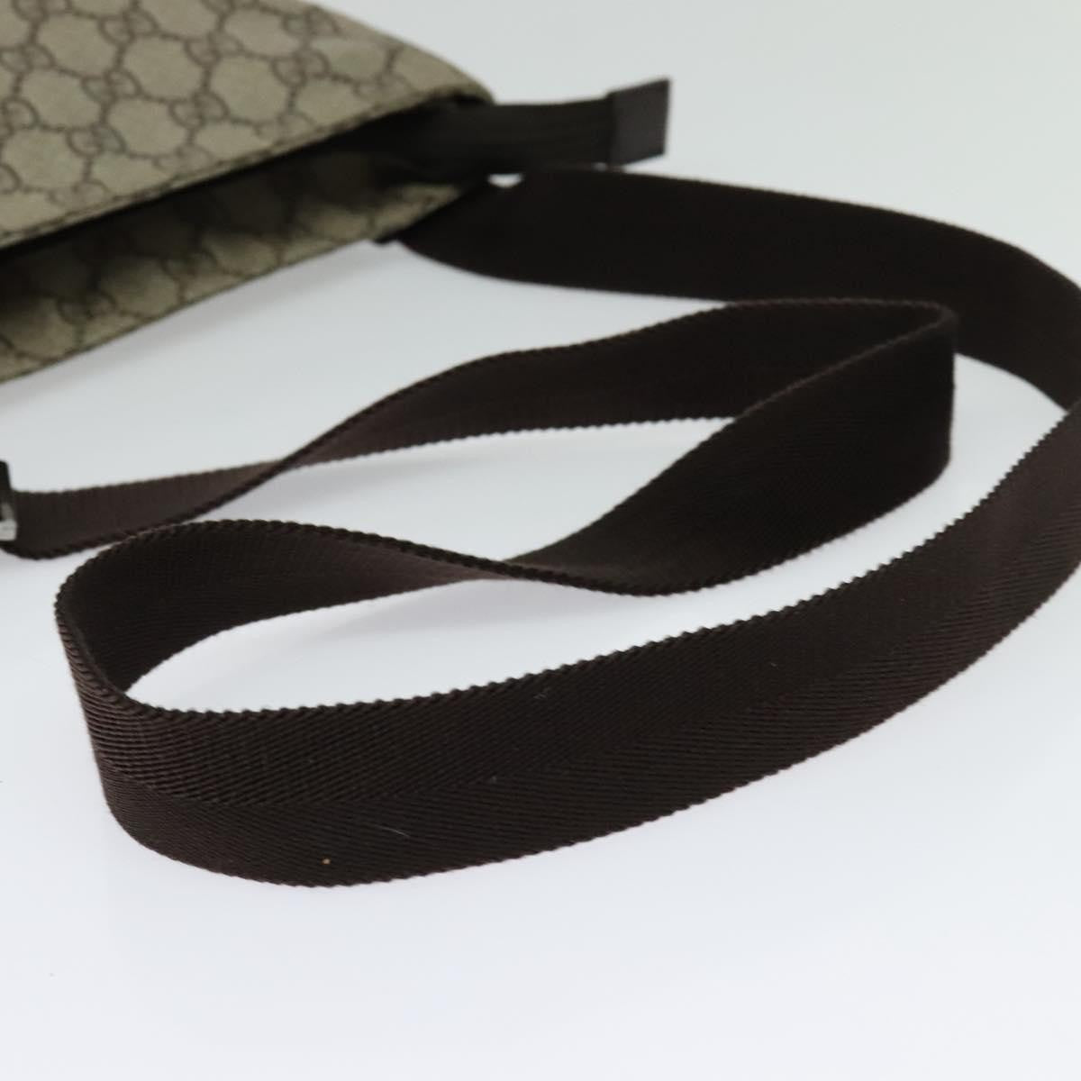 Gucci Zip Top Messenger Bag GG Coated Canvas, BEIGE, CANVAS, Shoulder bag