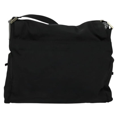 Gucci Side Pocket Flap Messenger Bag Nylon, BLACK, NYLON, Shoulder bag