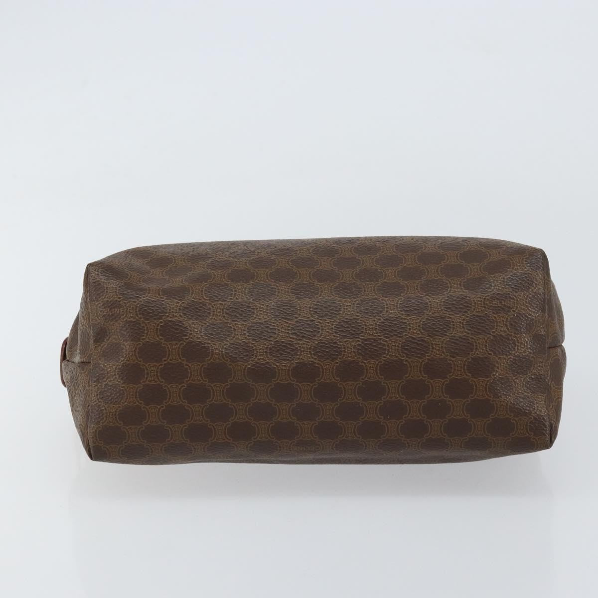 Celine Macadam Pochette Canvas and Leather, BROWN, CANVAS, Clutche & pouche