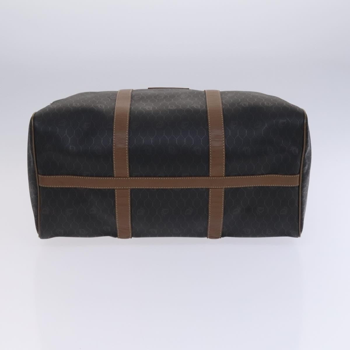 Christian Dior Vintage Honeycomb Handbag Canvas Leather, BLACK, CANVAS, Handbag