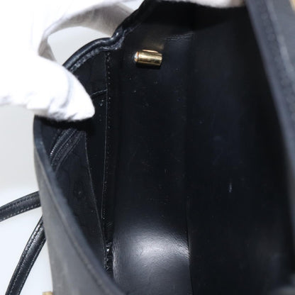 Christian Dior Vintage Honeycomb Shoulder Bag Canvas and Leather, BLACK, CANVAS, Shoulder bag