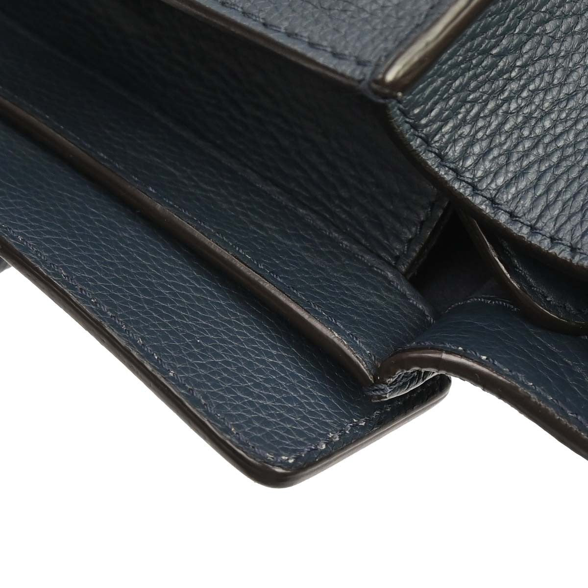 Celine Luggage Bag Grainy Leather, Navy, Leather, Handbag
