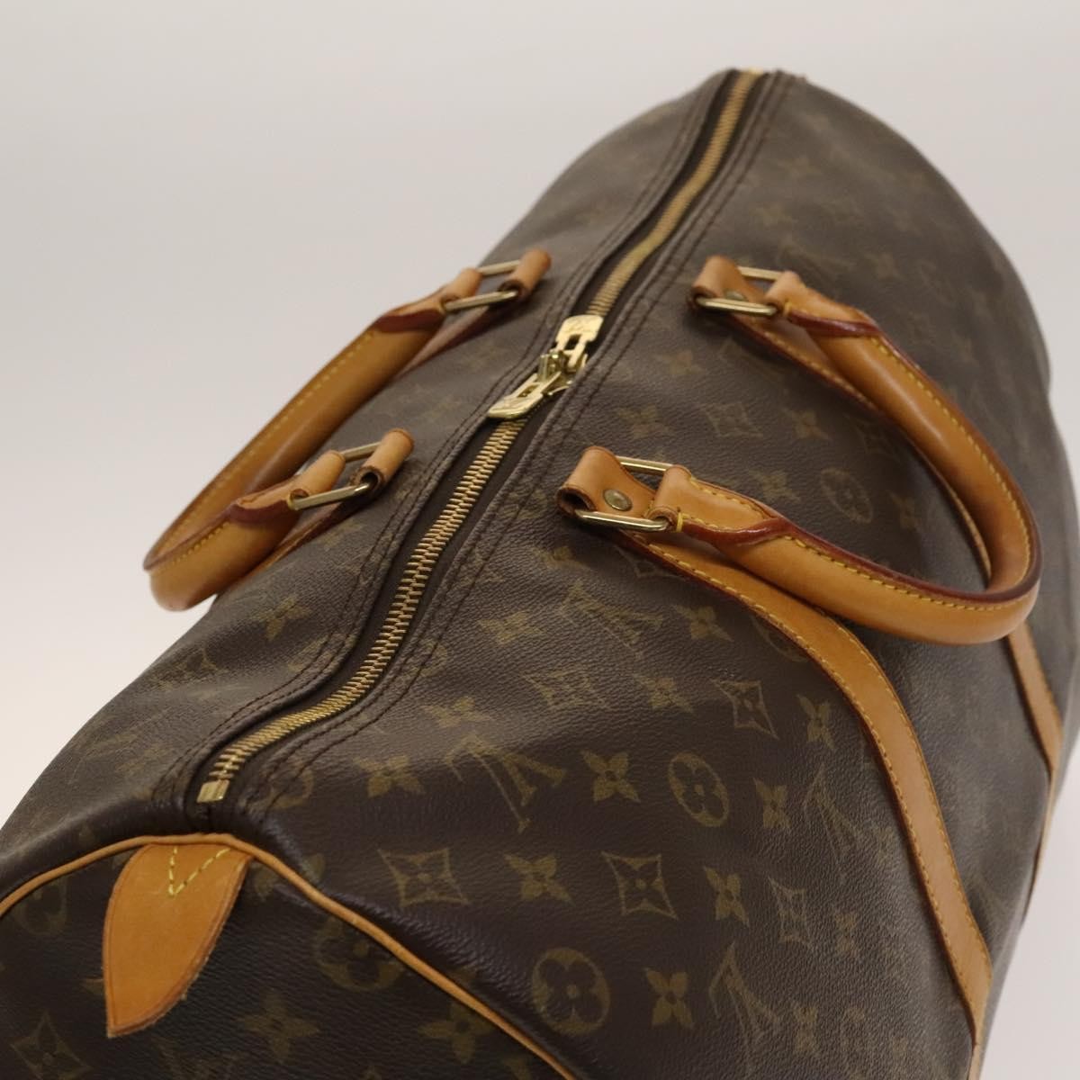 Louis Vuitton Keepall Bag Monogram Canvas, BROWN, CANVAS, Travel bag