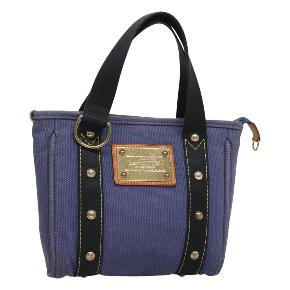 Louis Vuitton Antigua Tote Canvas, BLUE, CANVAS, Tote bag