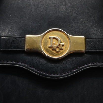 Christian Dior Vintage Handbag Leather, NAVY, LEATHER, Handbag