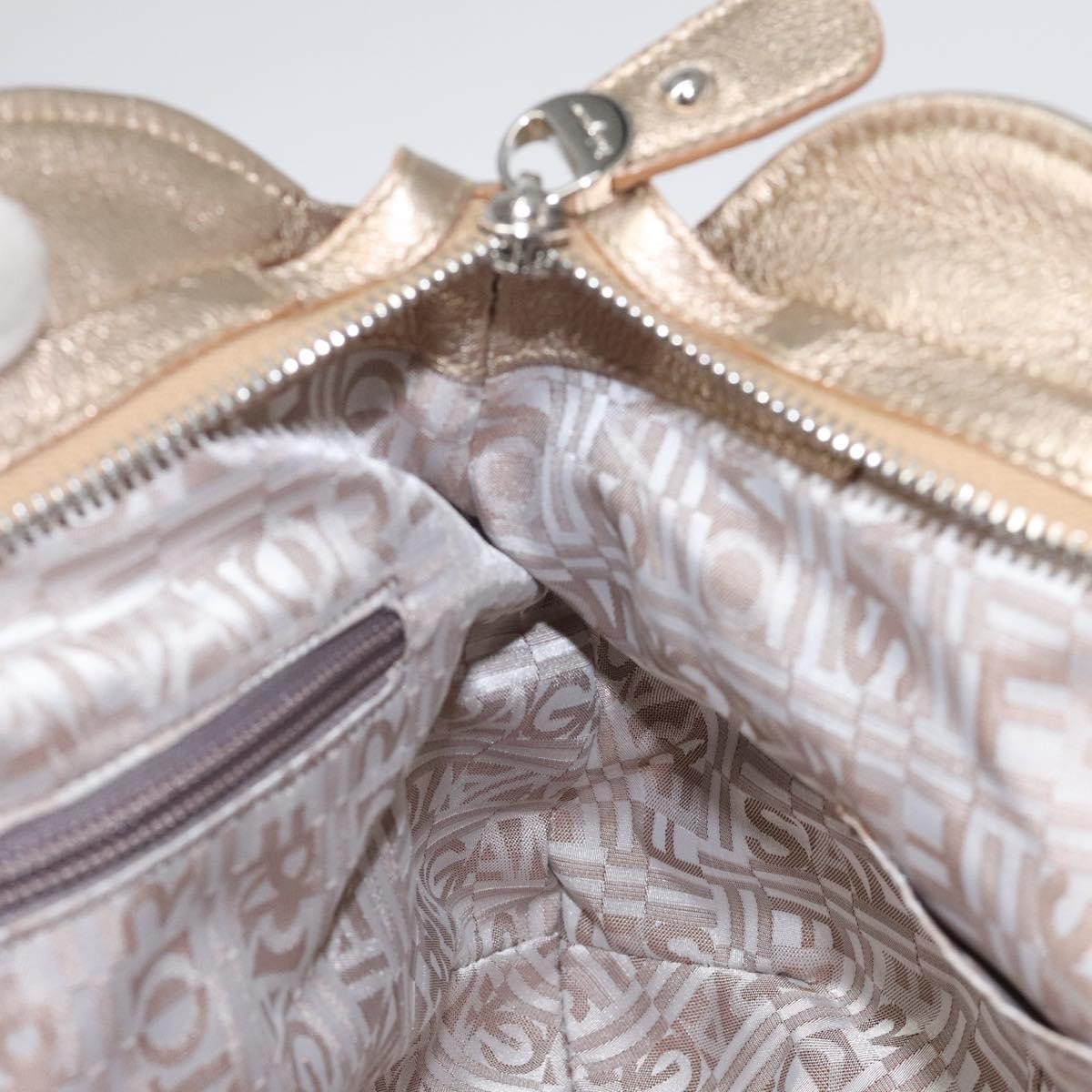 Salvatore Ferragamo Marisa Satchel Leather, GOLD, LEATHER, Handbag