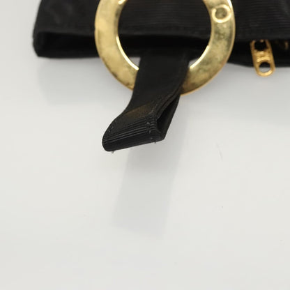 Celine Circle Logo Pouch Nylon, BLACK, NYLON, Clutche & pouche