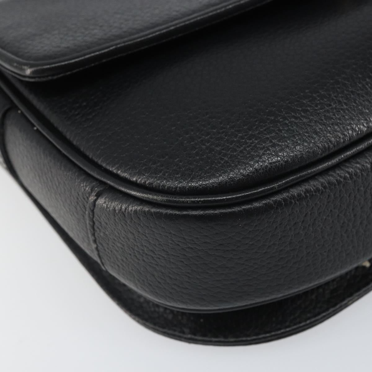 Burberry Flap Shoulder Bag Leather, BLACK, LEATHER, Shoulder bag